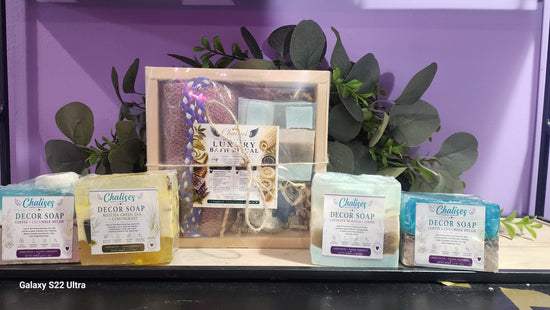 Luxury Bath Ritual Gift Box– Shea & Argan Artisan Soap Bath Set|Chalises