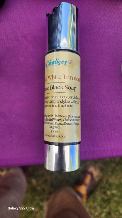 Liquid Black Soap - White Turmeric - Papaya