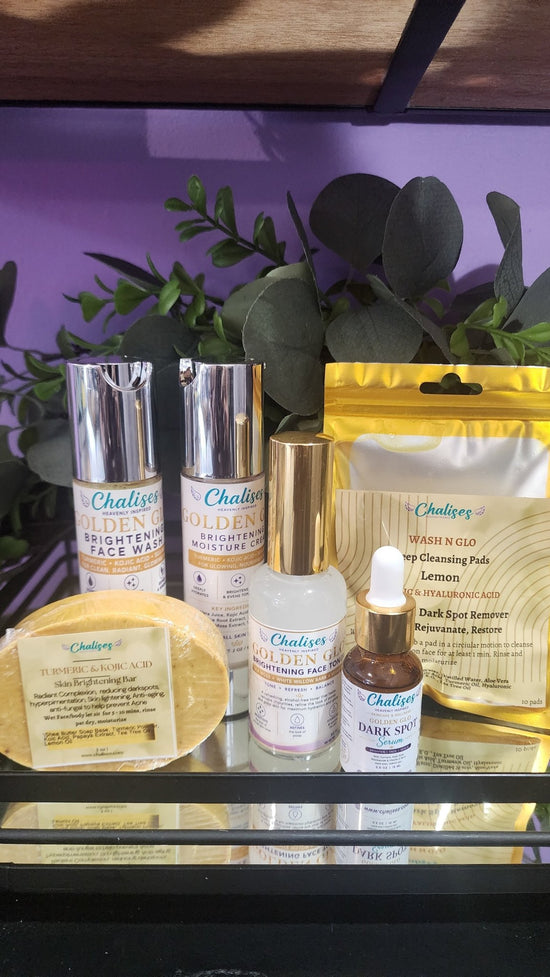 Complete Golden Set – Golden Glo 6-Piece Turmeric Skincare Bundle | Chalises - Chalises Heavenly Inspired