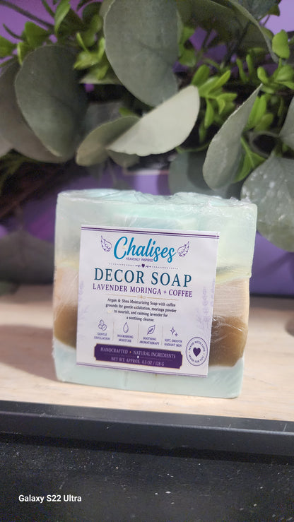 Decor Soap – Shea Butter & Argan Oil Artisan Soaps|Lavender Moringa|Coffee|Matcha Green Tea|Chalises