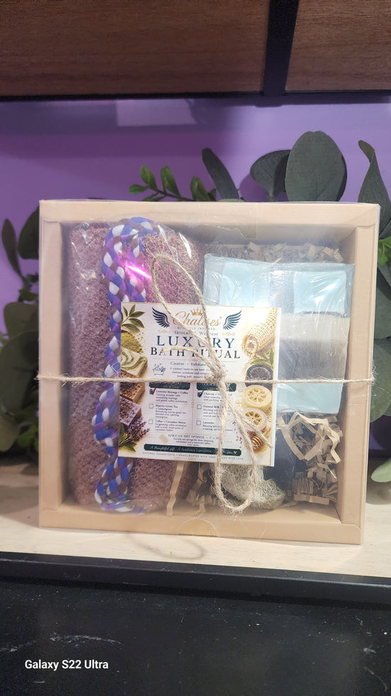 Luxury Bath Ritual Gift Box– Shea & Argan Artisan Soap Bath Set|Chalises