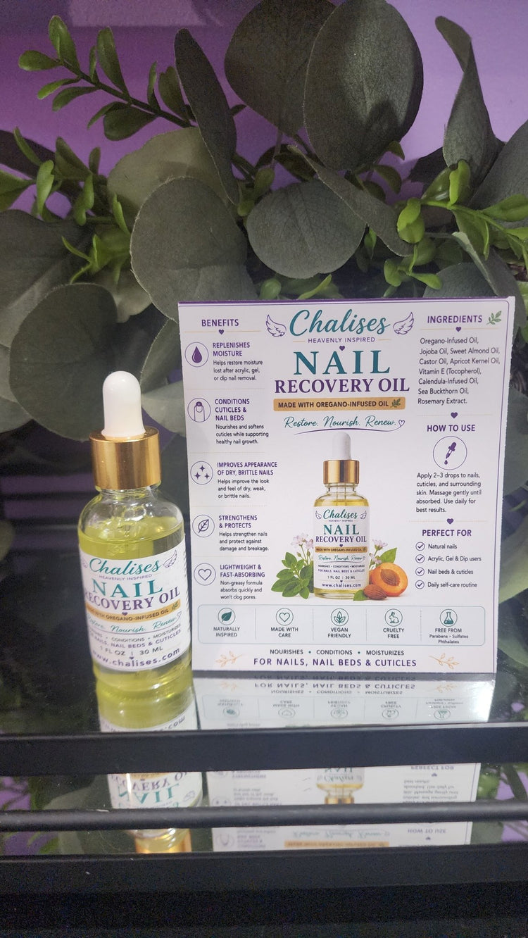 Chalises Nail Recovery Oil | Oregano-Infused Cuticle & Nail Treatment - Chalises Heavenly Inspired