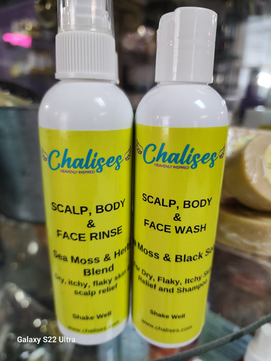 Scalp Body Face Wash & Rinse for Dry Flaky Skin Relief