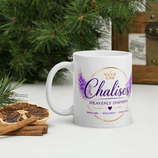 White glossy mug - Chalises Heavenly Inspired